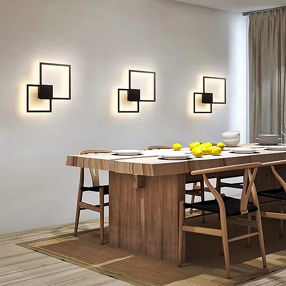 Simple geometric line LED shape wall light - Image 4