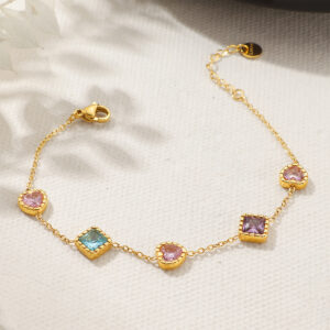 New Love Square Zircon Bracelet For Women