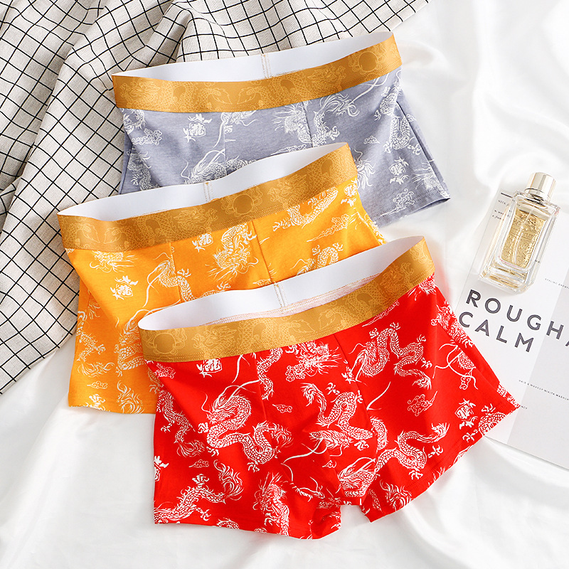 Dragon Pattern Domineering Men's Underwear Pure Cotton Comfortable - Image 7