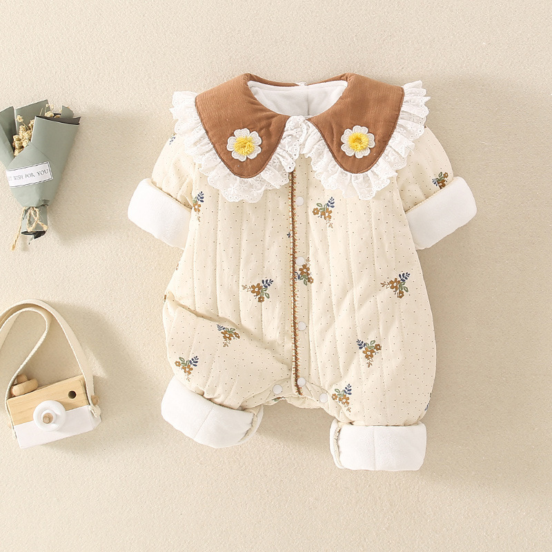 Winter Little Floral Baby Jumpsuits - Image 7