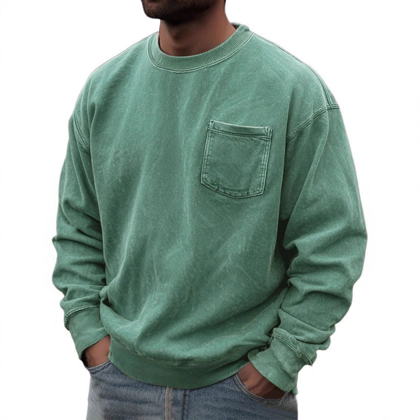 Men's Pullover Round Neck Long Sleeves Sweater - Image 7
