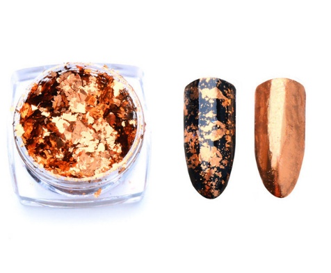 Aluminio Nail Flakes Lentejuelas Polvos De Maquillaje Espejo Mgico Glitters Oro Plata Rojo Colores Irregular Pigmento Nail Decoracion - Image 4