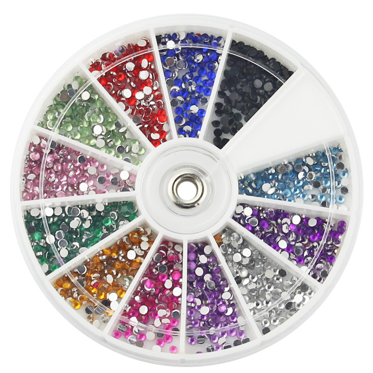 Diamond fake nails domestic rhinestones 12 colors - Image 2