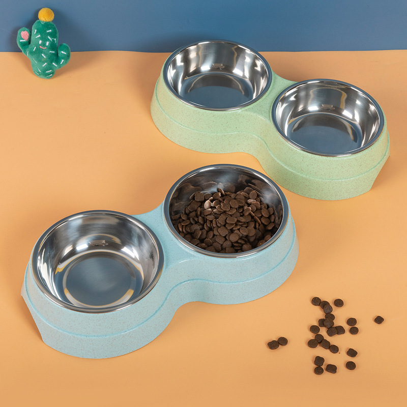 Double Pet Bowls Dog Food Water Feeder Stainless Steel Pet Drinking Dish Feeder Cat Puppy Feeding Supplies Small Dog Accessories - Image 5