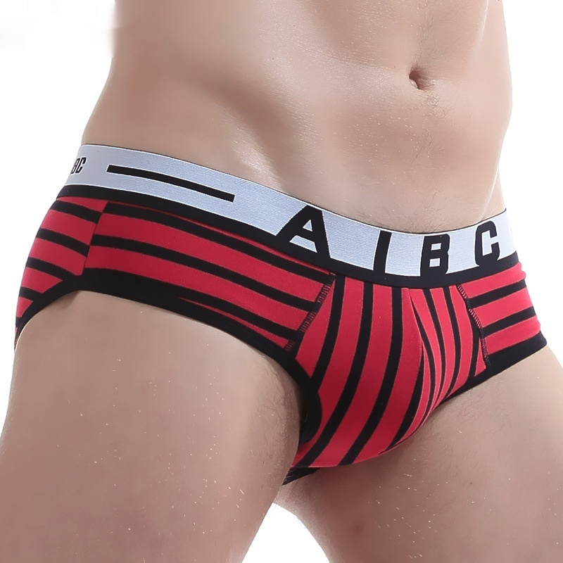 Men's Triangle Underwear Refined Cotton Striped Fashion - Image 6