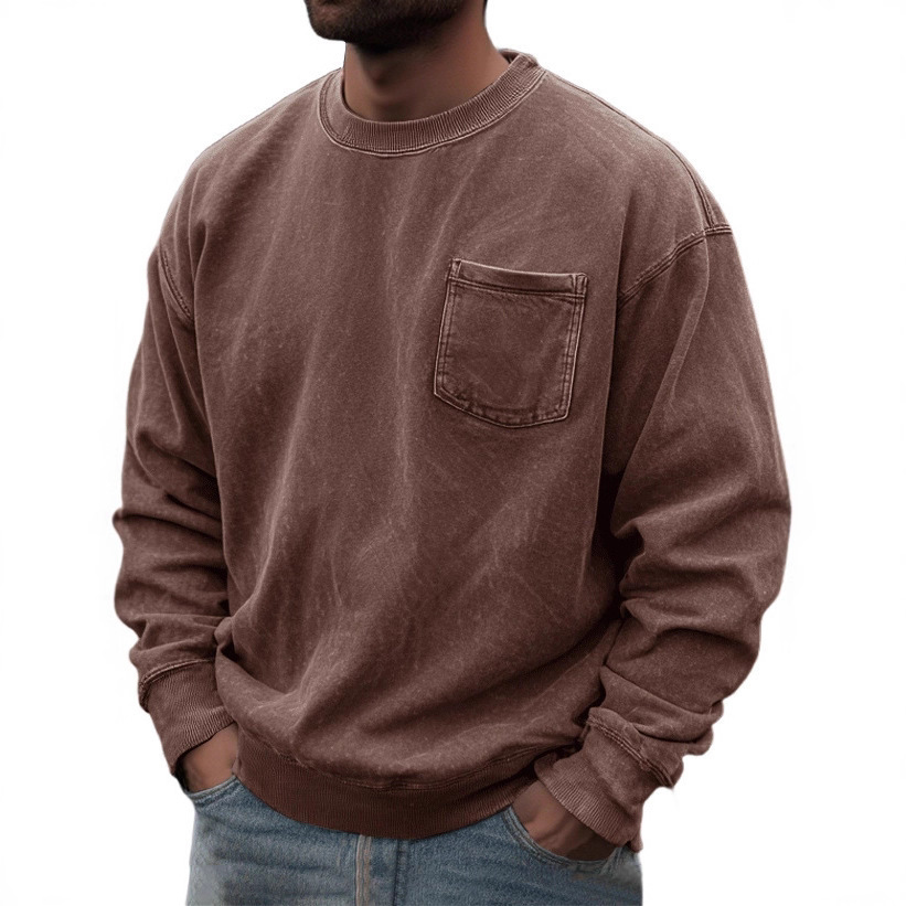 Men's Pullover Round Neck Long Sleeves Sweater - Image 5