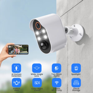 Security Battery Camera Wireless WiFi Outdoor Monitoring