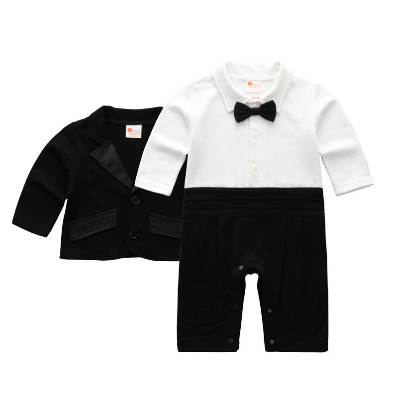 Baby boy gentleman dress long sleeve suit - Image 5