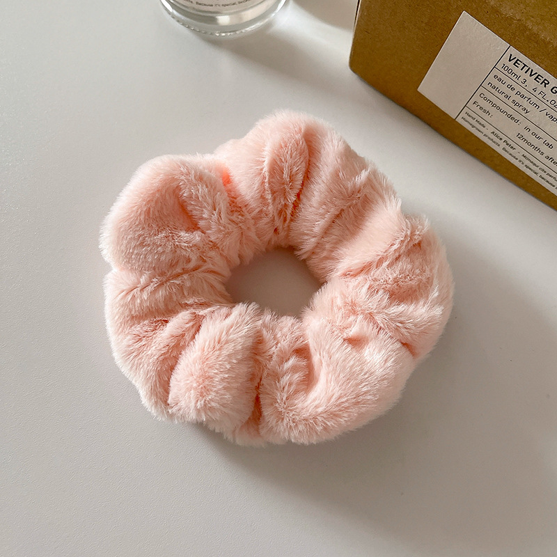 Cute Plush Large Intestine Hair Ring - Image 4