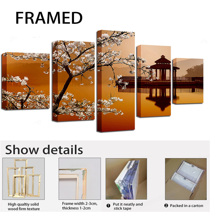 Wall Art HD Print 5 Pieces Of Urban Landscape Canvas - Image 5