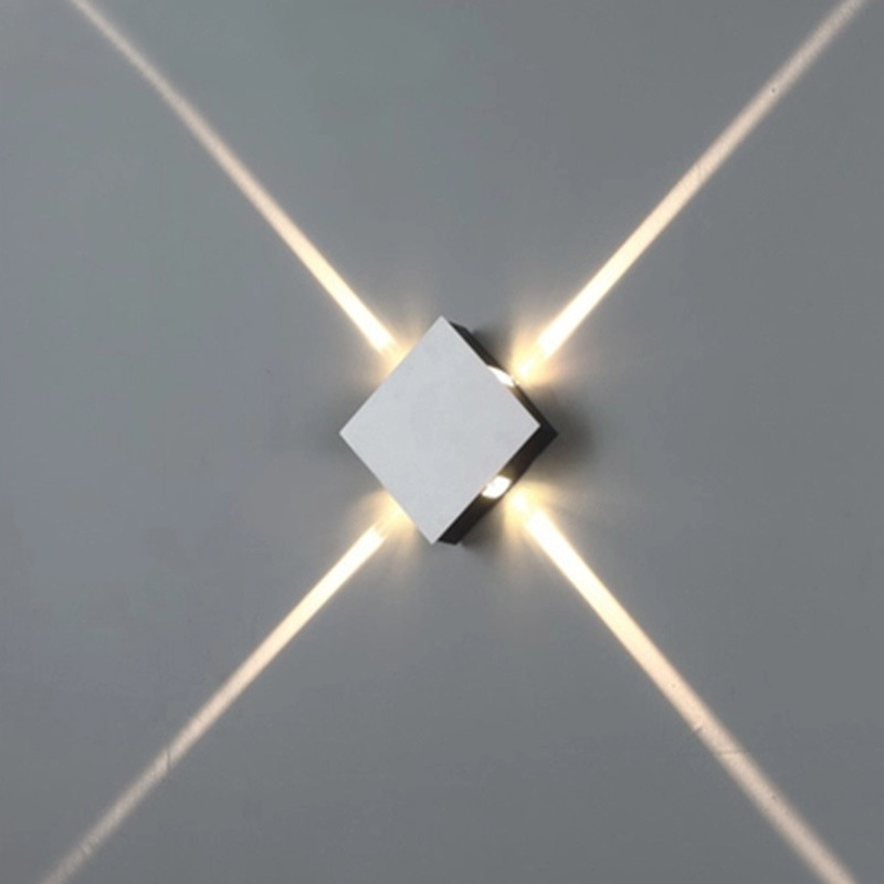 Modern simple square round LED aluminum wall light - Image 8