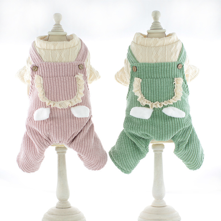 Corduroy Strip Strap Four-legged VIP Dog Clothes - Image 10