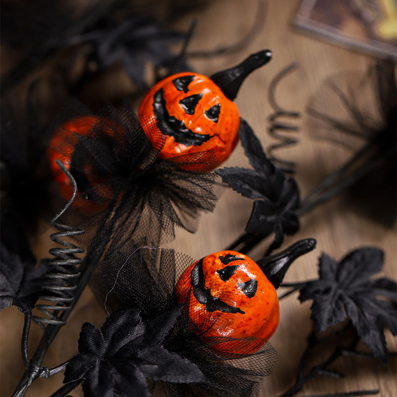 Halloween Decorations Black Horror Pumpkin Twig Cutting Bouquet - Image 6