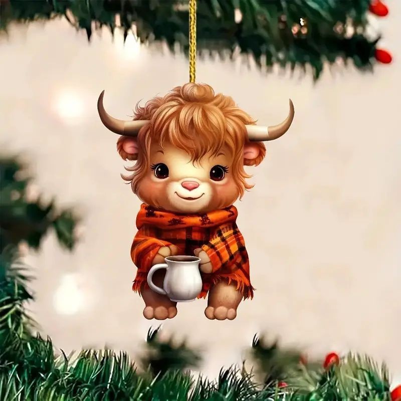 Christmas Christmas Tree Decoration Acrylic Flat Hanging Decorations - Image 2