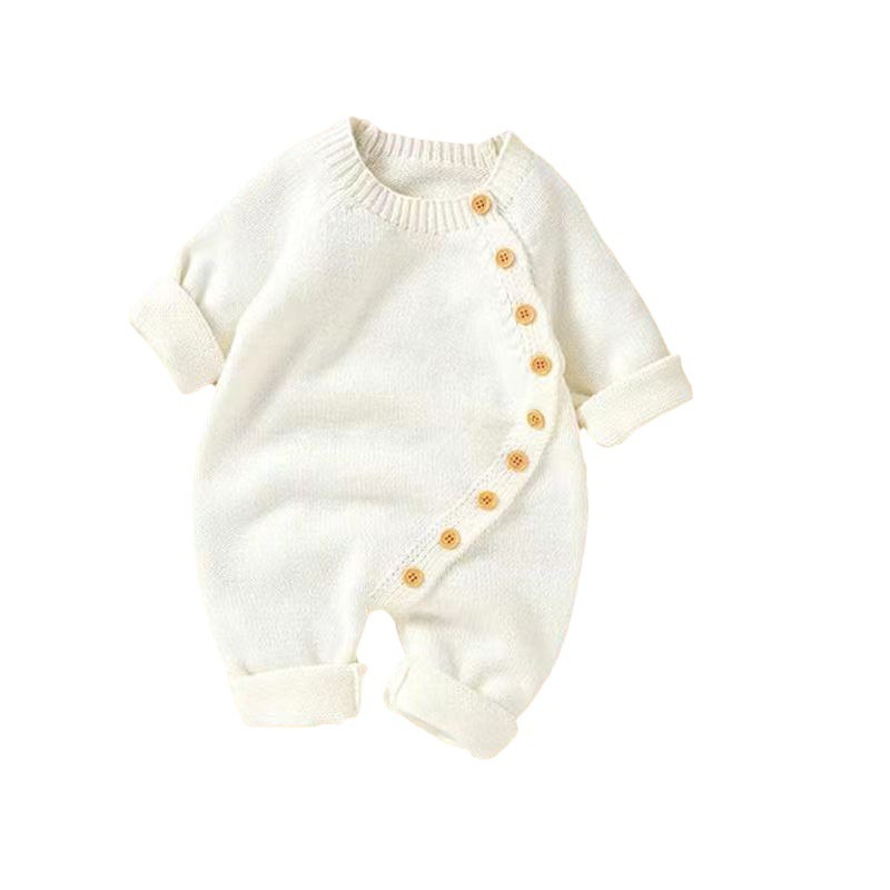 Babies' Knit Jumpsuit Male And Female Baby Sweater - Image 3