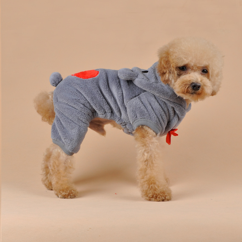 Bear four-legged coral fleece clothes - Image 5