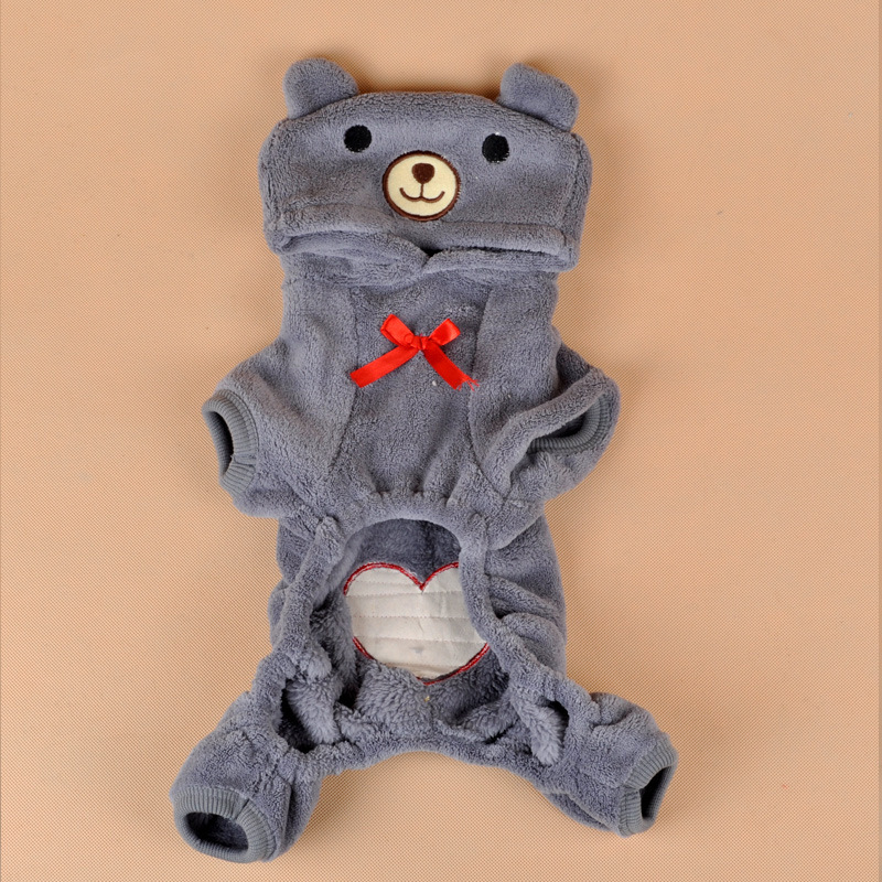 Bear four-legged coral fleece clothes - Image 9