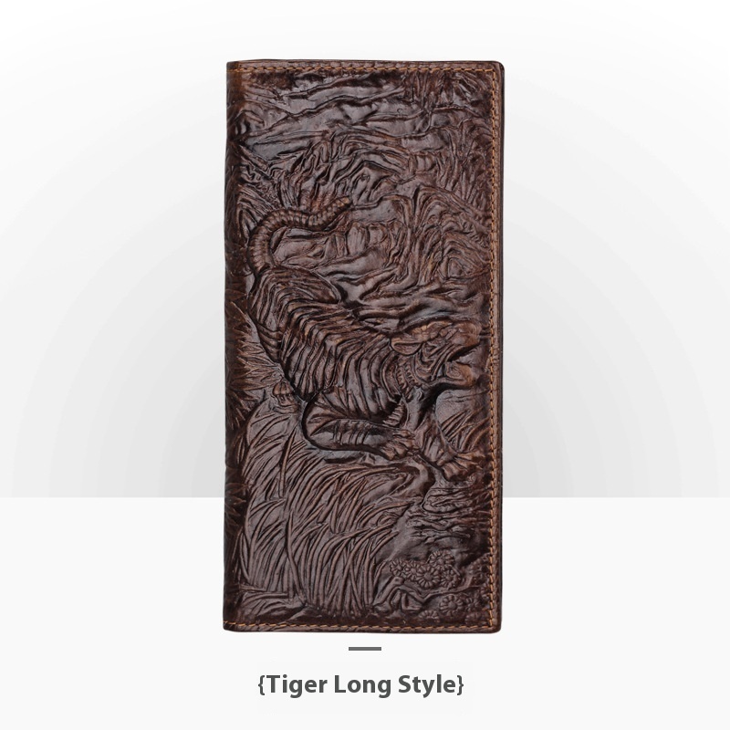 Personalized Retro Handmade Embossed Leather Wallet For Man - Image 2