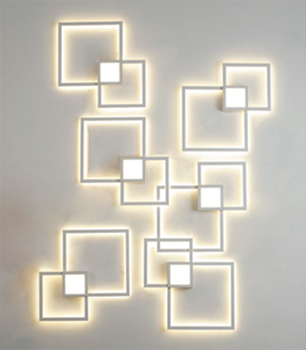Simple geometric line LED shape wall light - Image 2