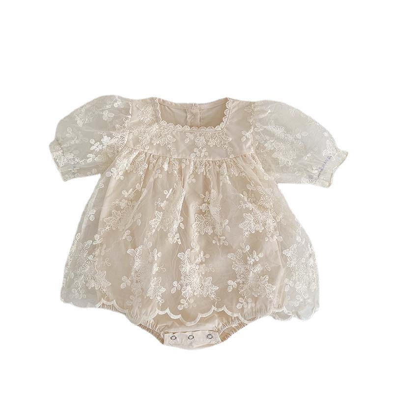Baby Girls Romper Mesh Embroidered Jumpsuit - Image 9
