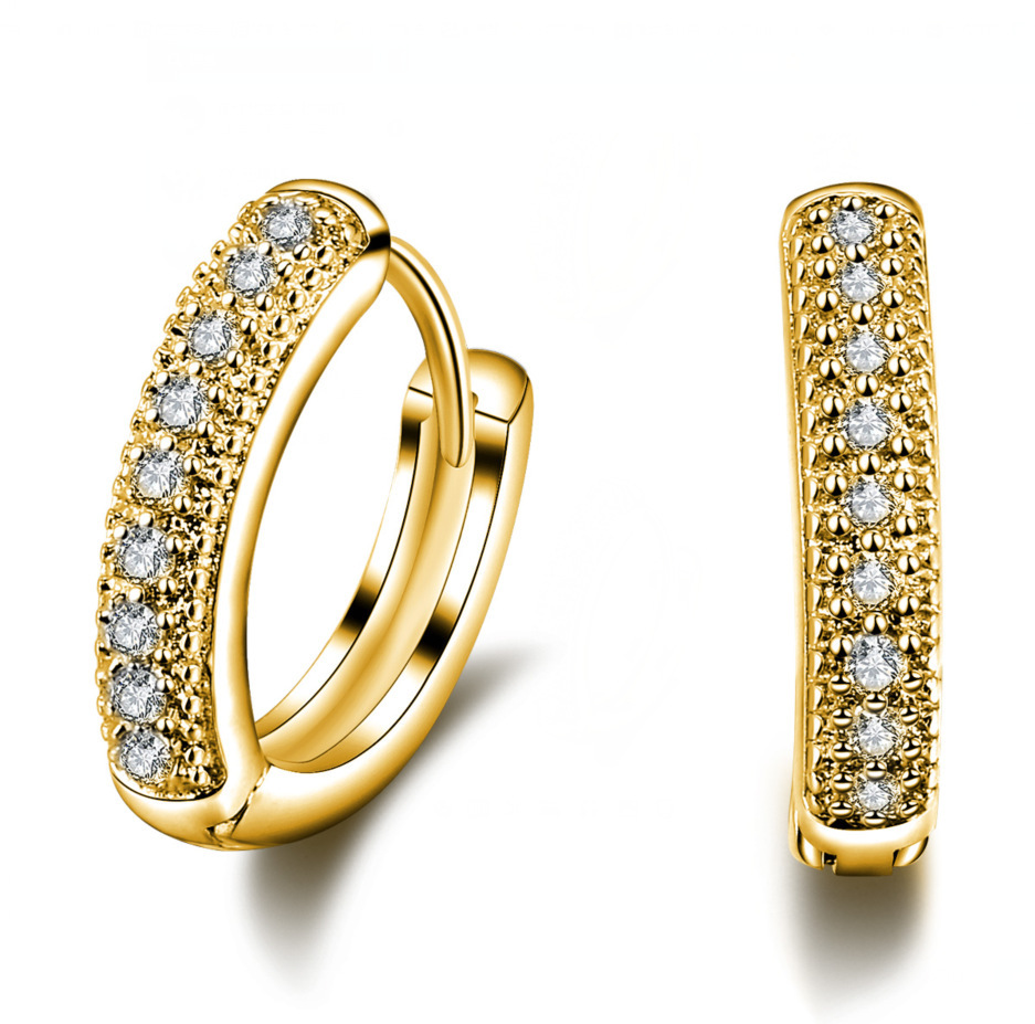 Vintage Earrings 3A Zircon White Gold Plated - Image 6