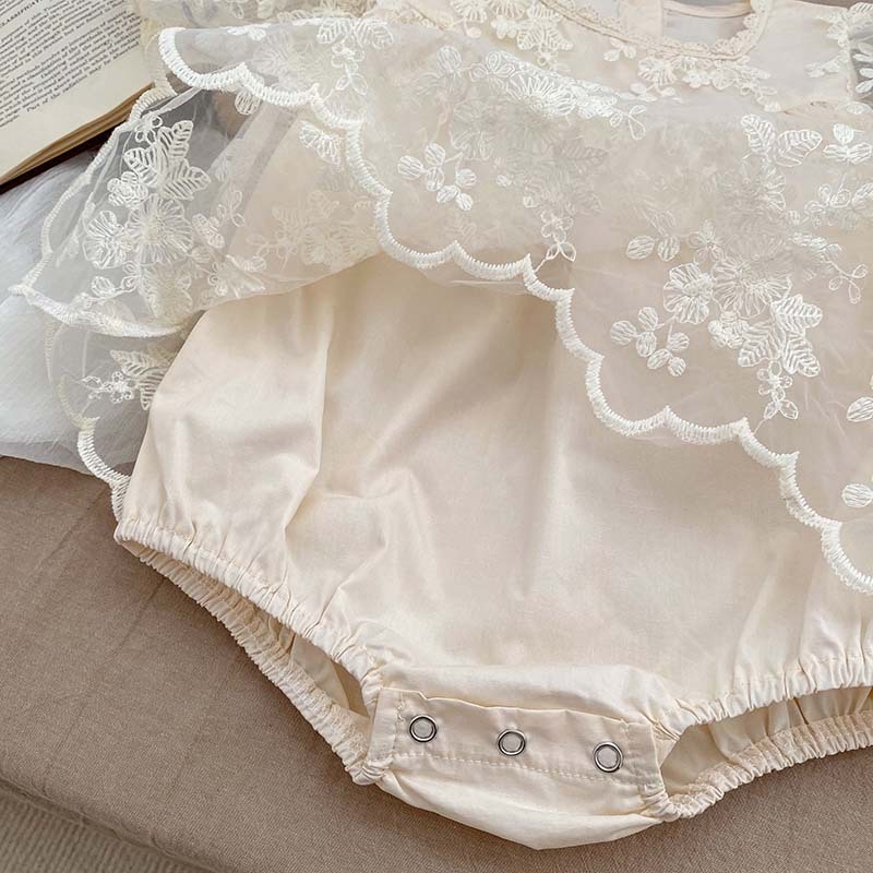 Baby Girls Romper Mesh Embroidered Jumpsuit - Image 10