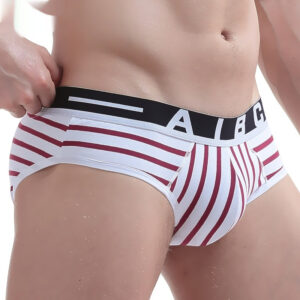 Men's Triangle Underwear Refined Cotton Striped Fashion