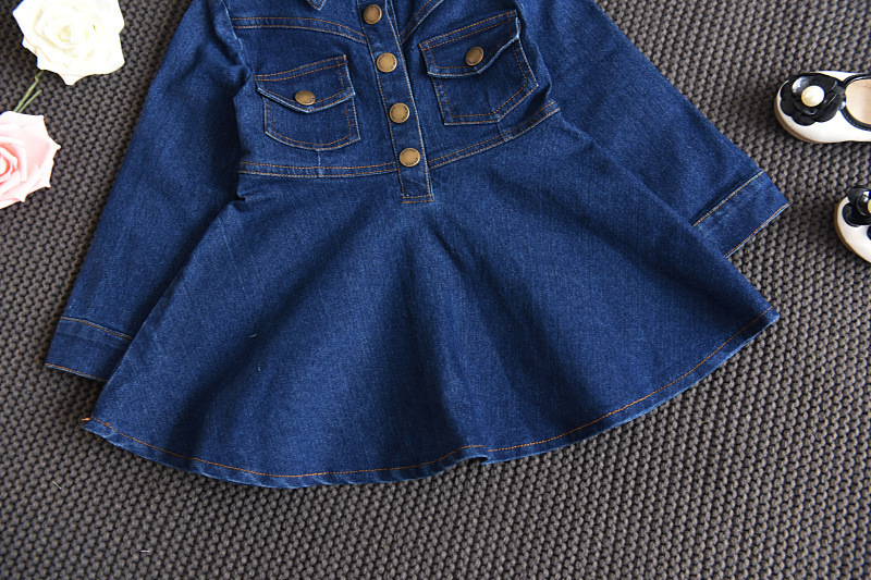 Denim Dress For Middle And Small Girls - Image 5
