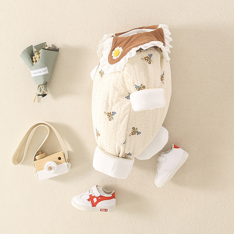 Winter Little Floral Baby Jumpsuits - Image 4