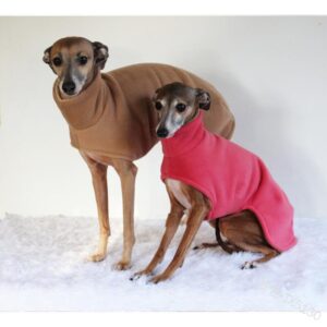 Plush thick warm high neck pet clothes