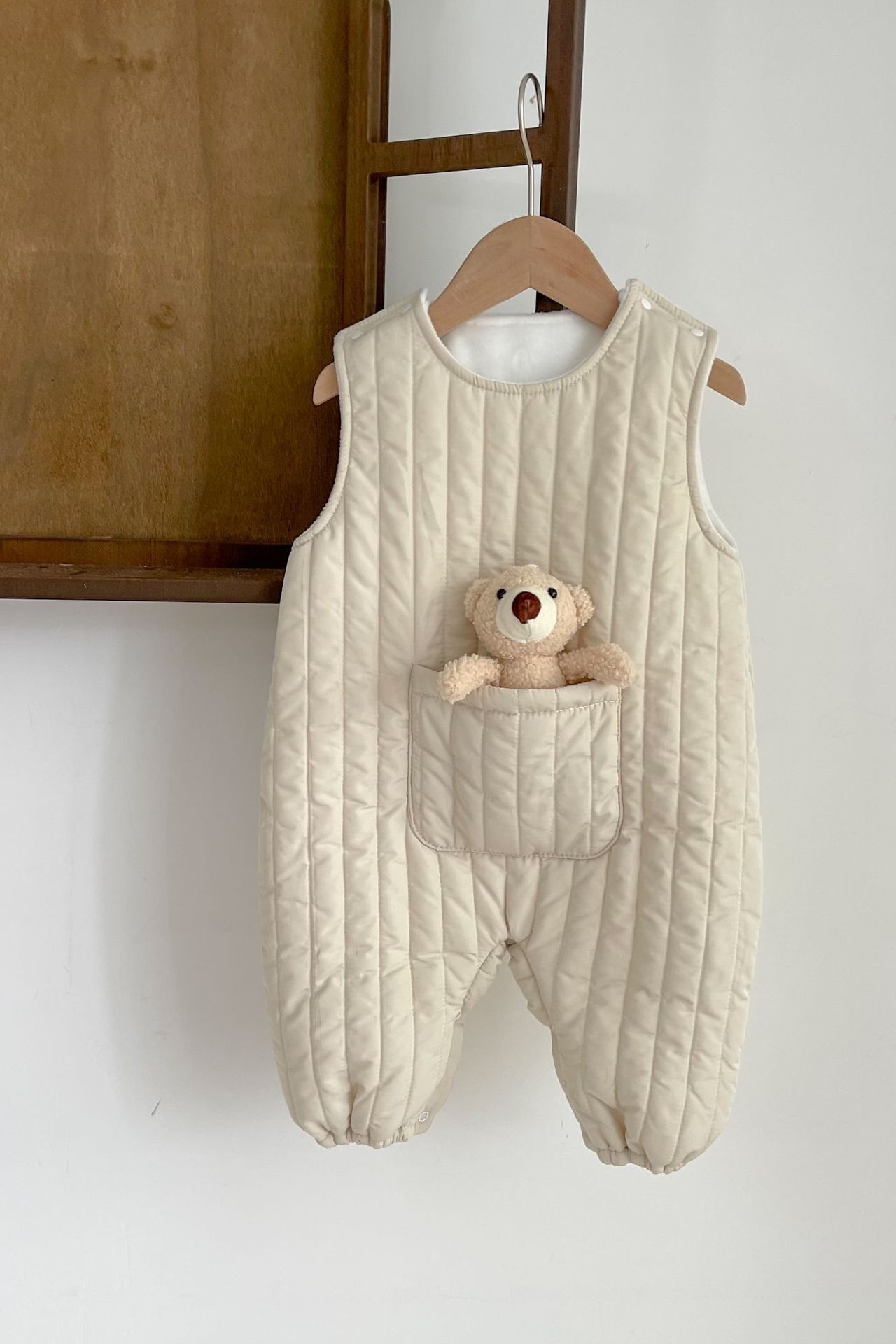 Baby Warm All-match Quilted Romper Tide - Image 3