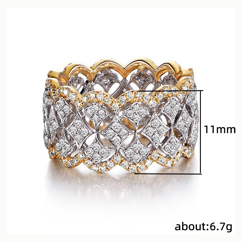 Bright Star Lace Ring Female Crown Gemstone Ring - Image 2
