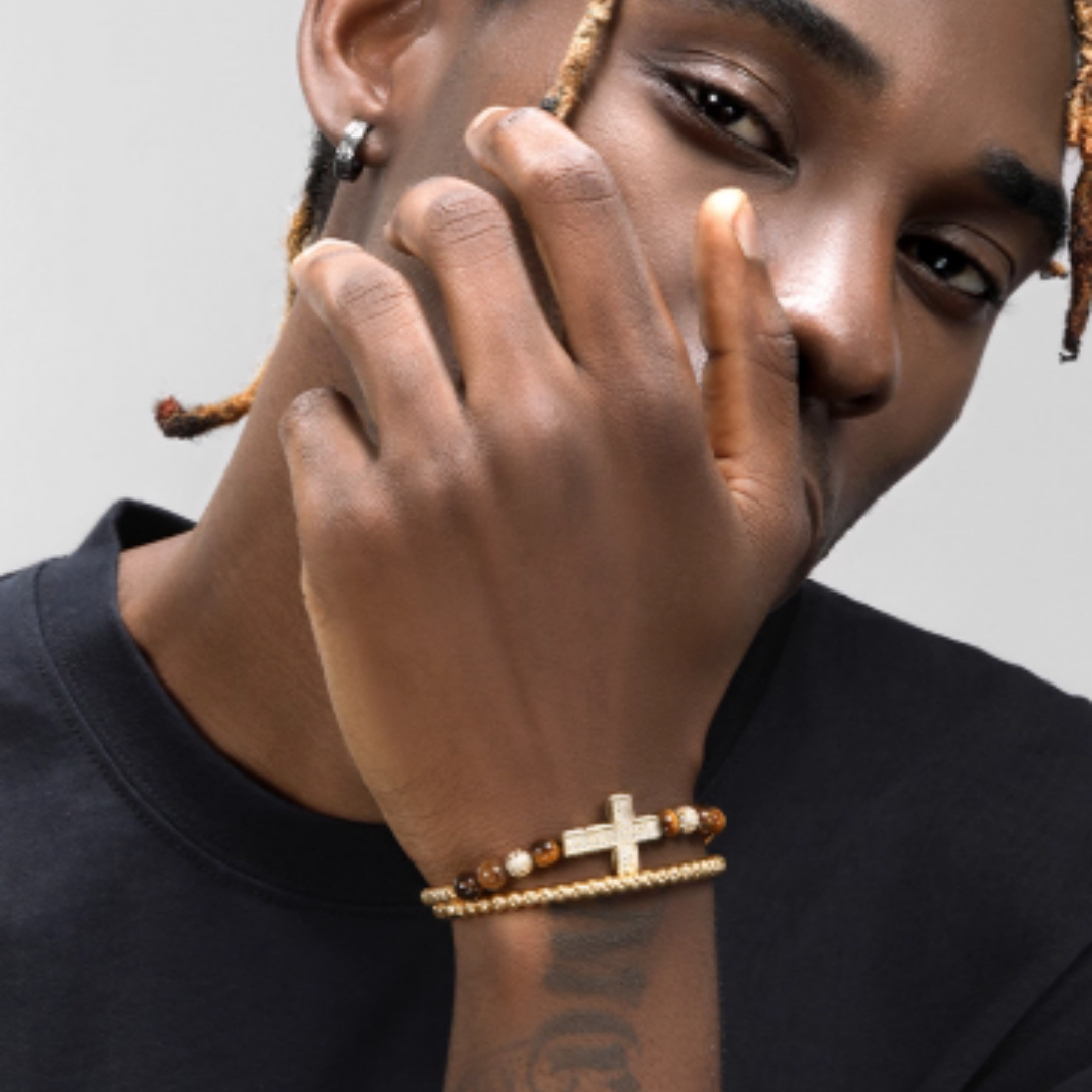 Electroplated 18K Gold Titanium Steel Bracelet - Image 4