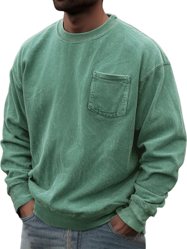 Men's Pullover Round Neck Long Sleeves Sweater - Image 10