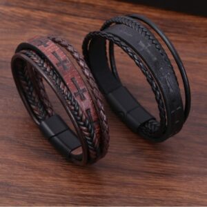 Men's British Retro Pattern Braided Bracelets