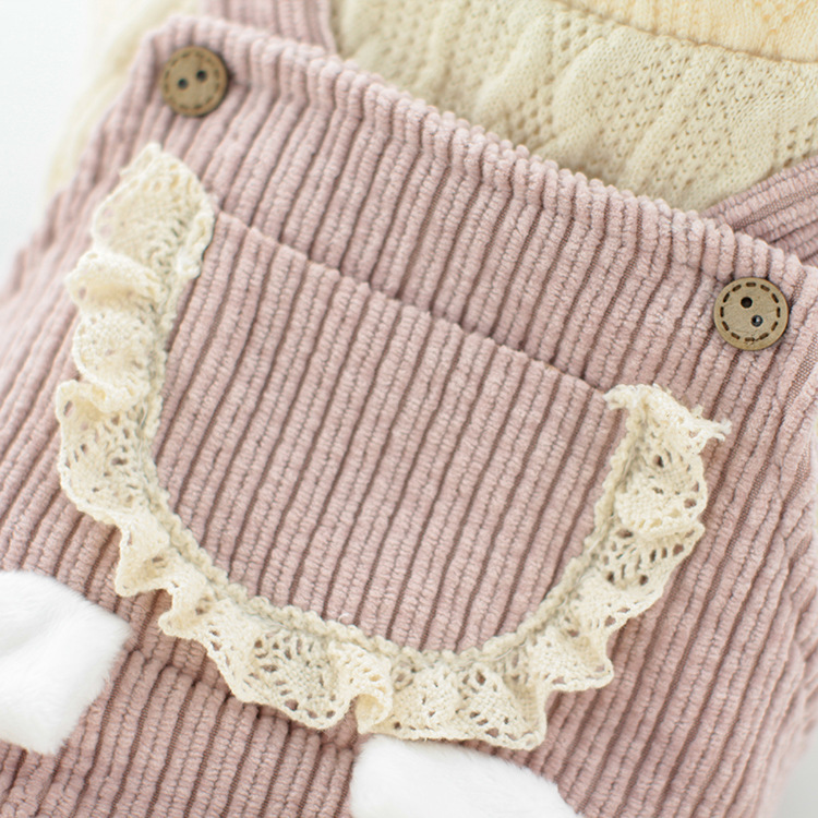 Corduroy Strip Strap Four-legged VIP Dog Clothes - Image 4