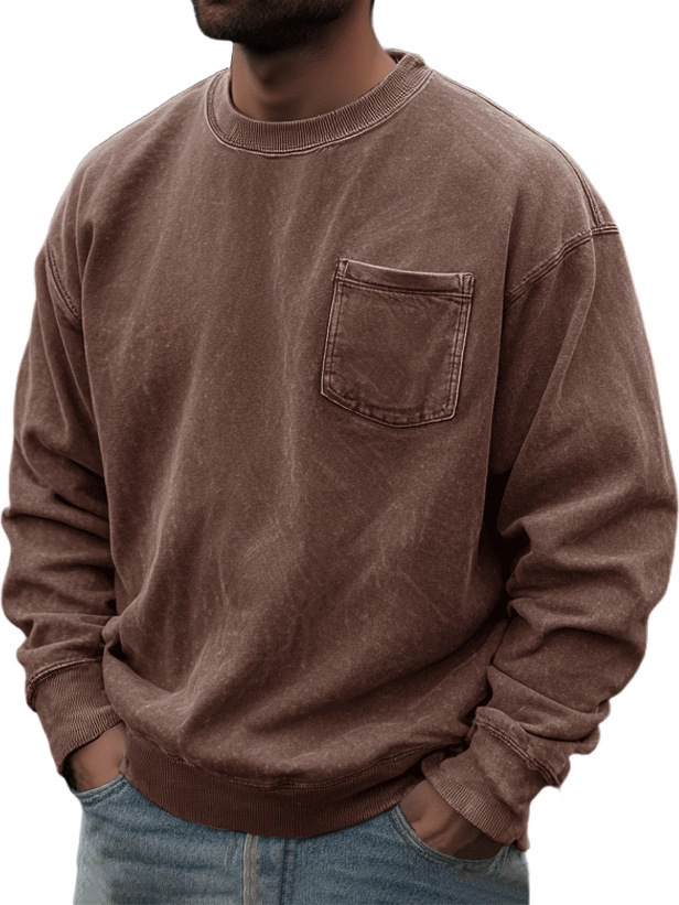 Men's Pullover Round Neck Long Sleeves Sweater - Image 6