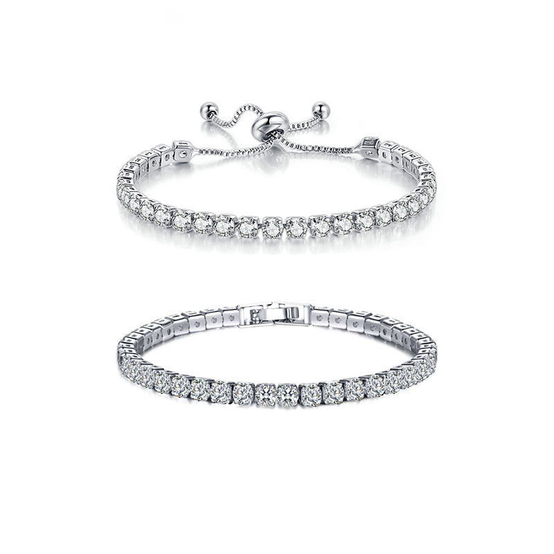 Simple Stainless Steel Material Square Zircon Crystal Bracelet - Image 4