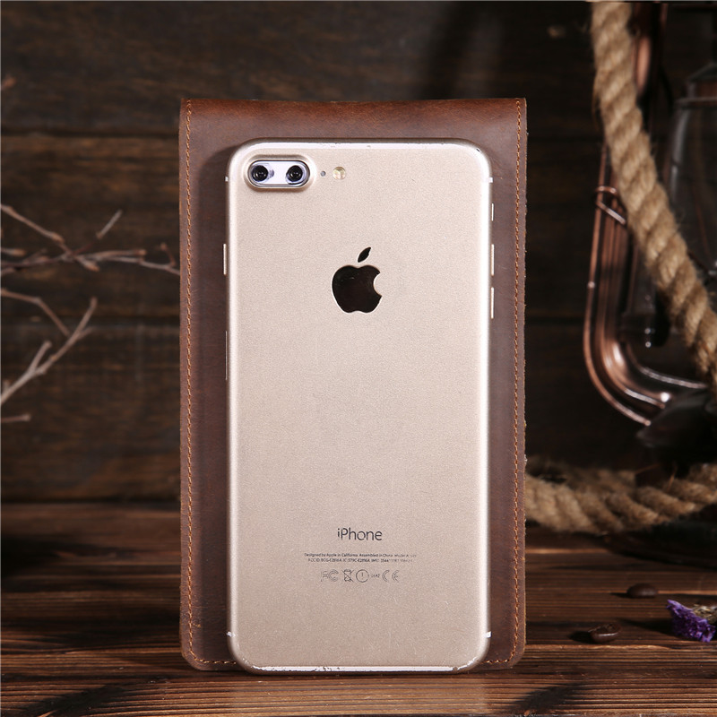 Men's Long Mobile Phone Bag Money Bag Head Layer Cowhide Crazy Ma Card Bag Wallet Card Clip Big Card Clip Thin - Image 8