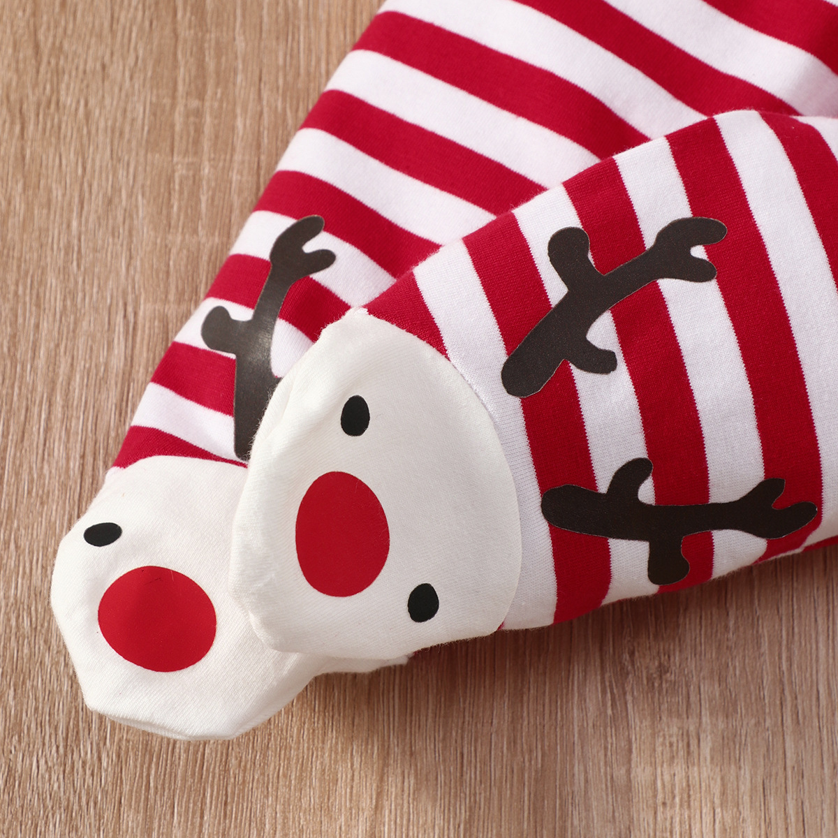 Kids Christmas Elk Striped Hat Set - Image 2