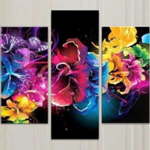 Diamond Painting Multi-Picture Neon Flowers