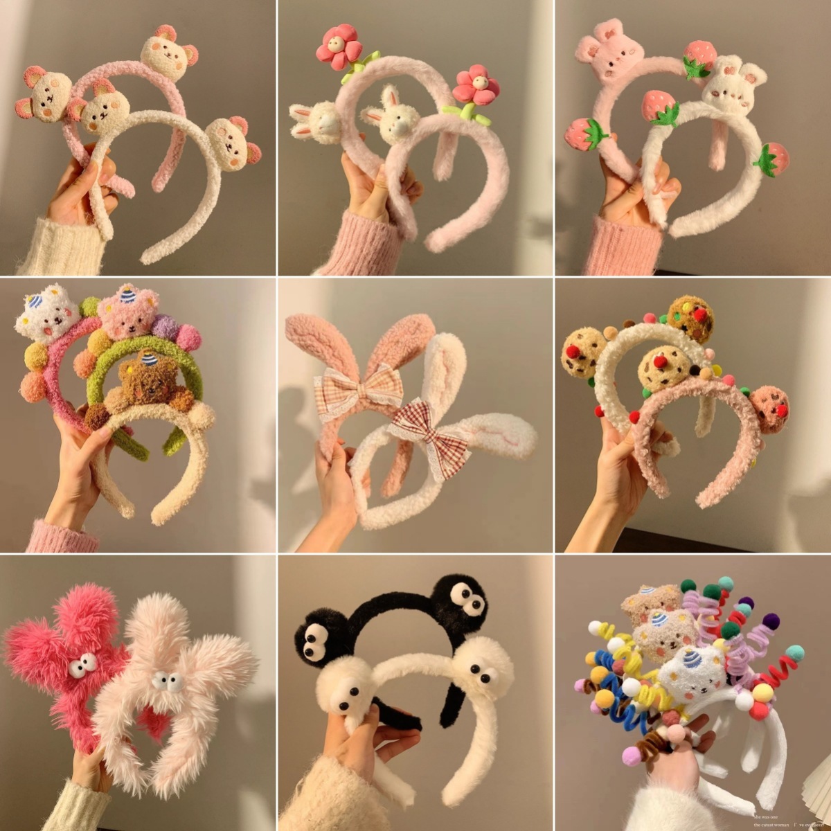 Cute Face Wash Hair Bands Female Cartoon Headwear Hair Band Headband Apply - Image 10