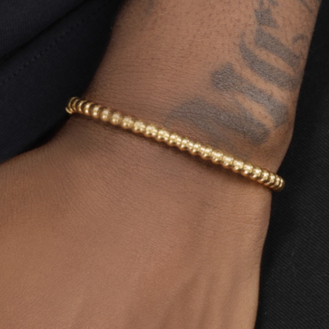 Electroplated 18K Gold Titanium Steel Bracelet - Image 3