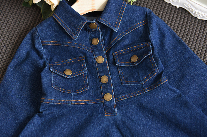 Denim Dress For Middle And Small Girls - Image 4