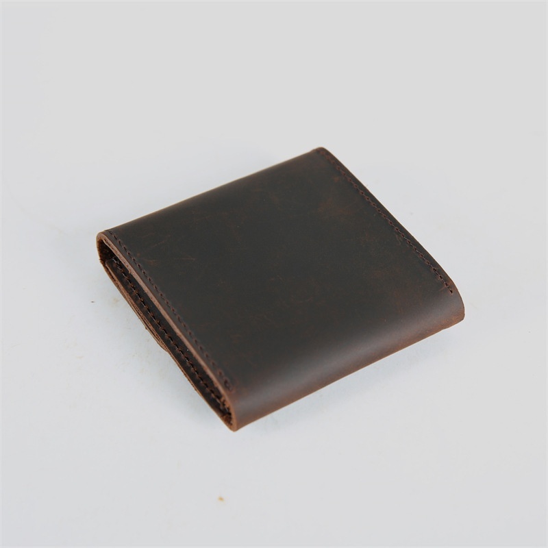 Retro Simple Cowhide Coin Change Mini Wallet - Image 2