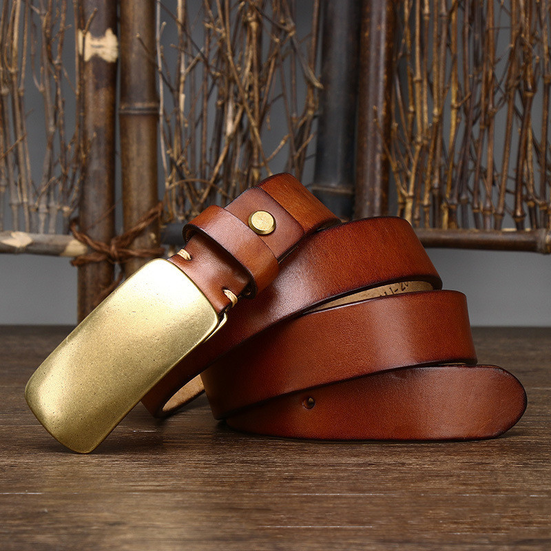 3.3CM Wide And Thick Leather Belt For Men - Image 4