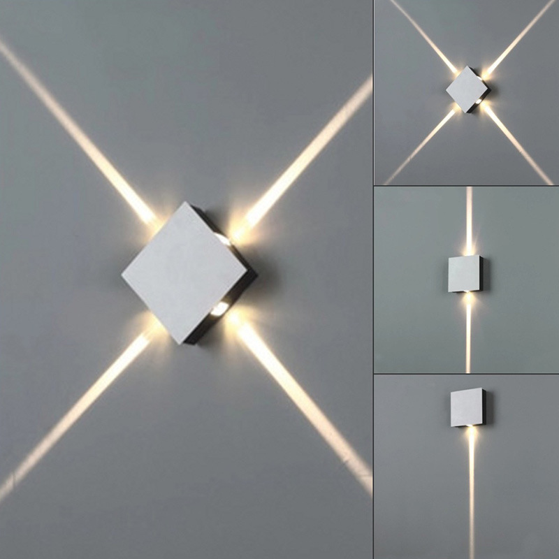 Modern simple square round LED aluminum wall light - Image 6