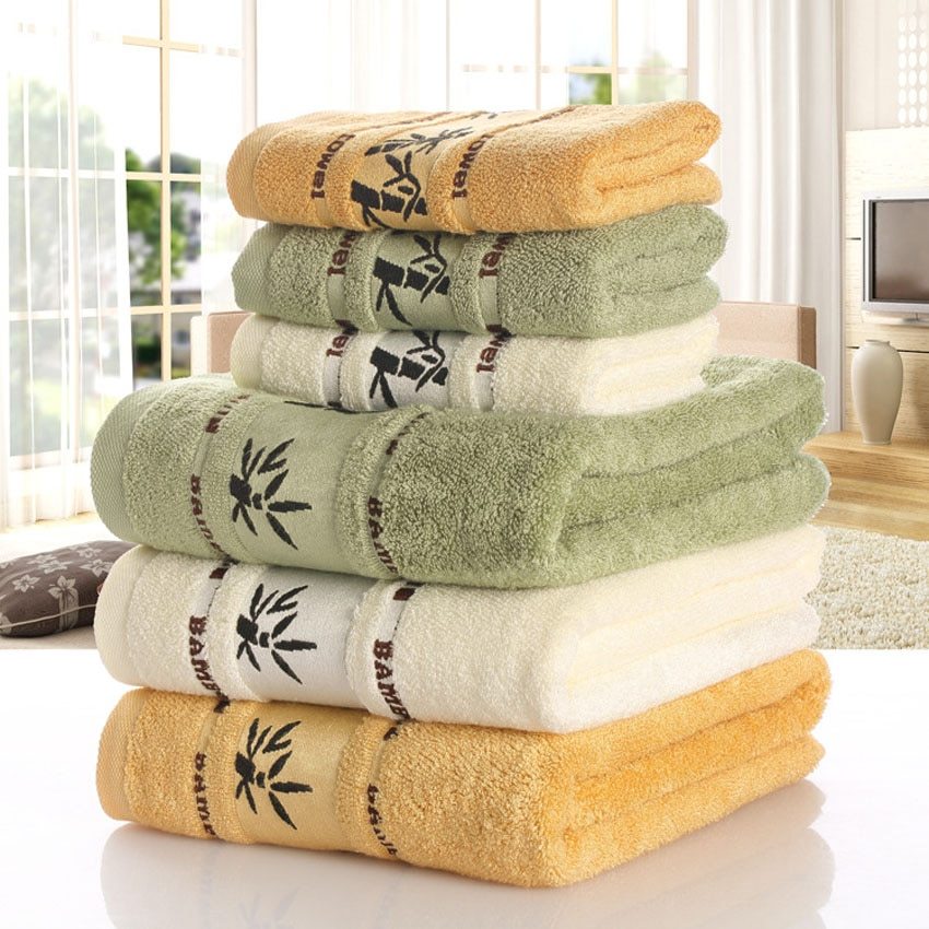 Bamboo charcoal fiber bath towel - Image 3