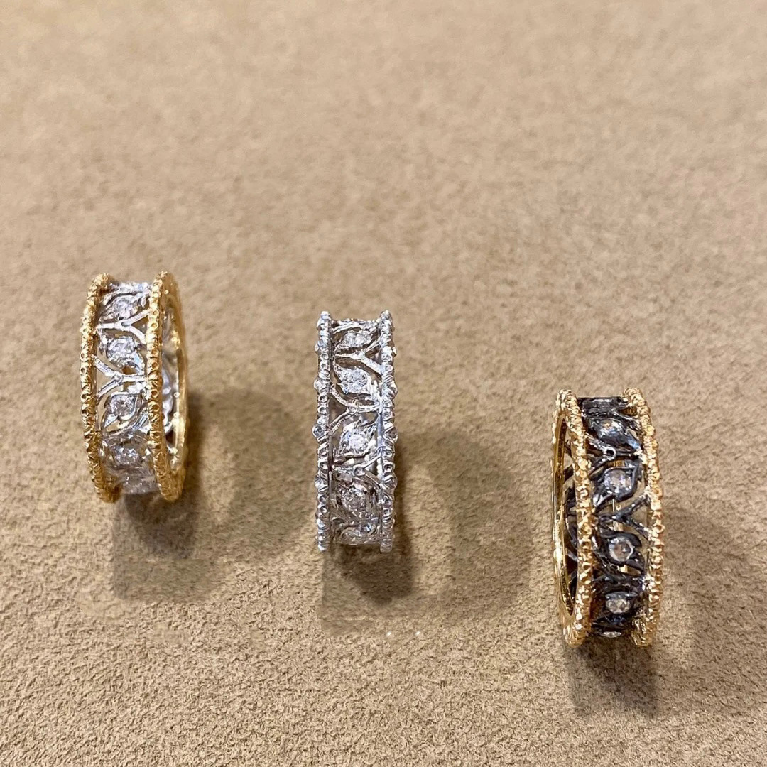 Carved Leaves Hollow Ring Open Adjustable Ring - Image 4