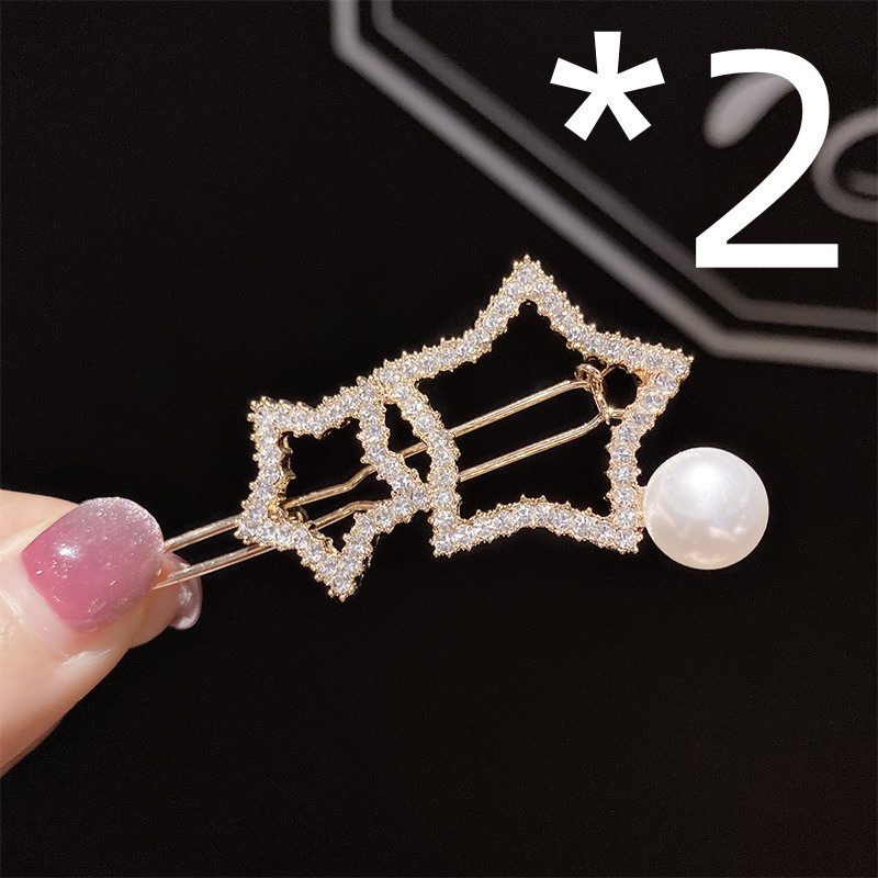 Five-pointed star rhinestone hair clip Liu Haibin clip - Image 10